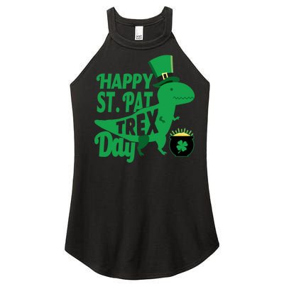 Happy St. Patrick's Pat T-Rrex Day Women’s Perfect Tri Rocker Tank