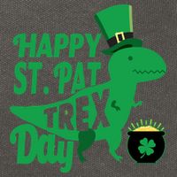 Happy St. Patrick's Pat T-Rrex Day Cotton Canvas Backpack
