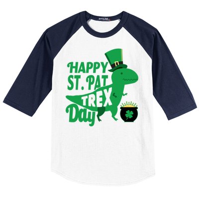 Happy St. Patrick's Pat T-Rrex Day Baseball Sleeve Shirt