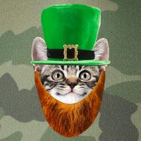 Happy St Catrick's Day Funny Cat Ginger Beard St Patrick's Day Legacy Tie Dye Trucker Hat