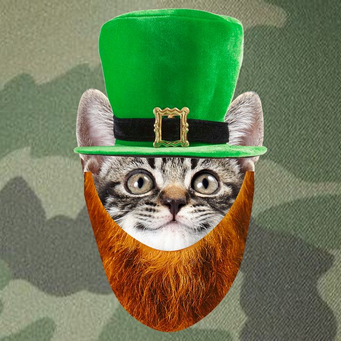 Happy St Catrick's Day Funny Cat Ginger Beard St Patrick's Day Legacy Tie Dye Trucker Hat