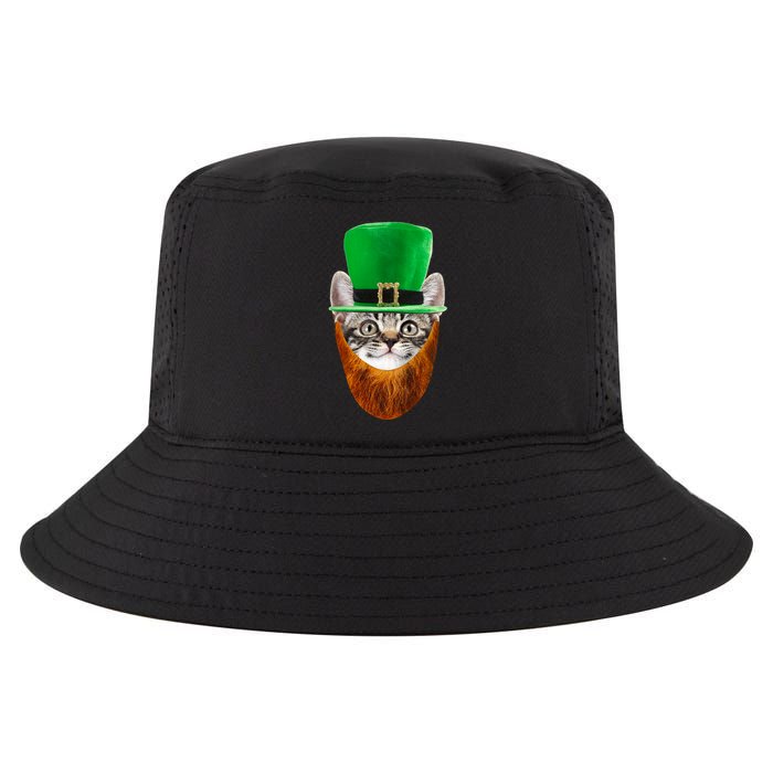 Happy St Catrick's Day Funny Cat Ginger Beard St Patrick's Day Cool Comfort Performance Bucket Hat