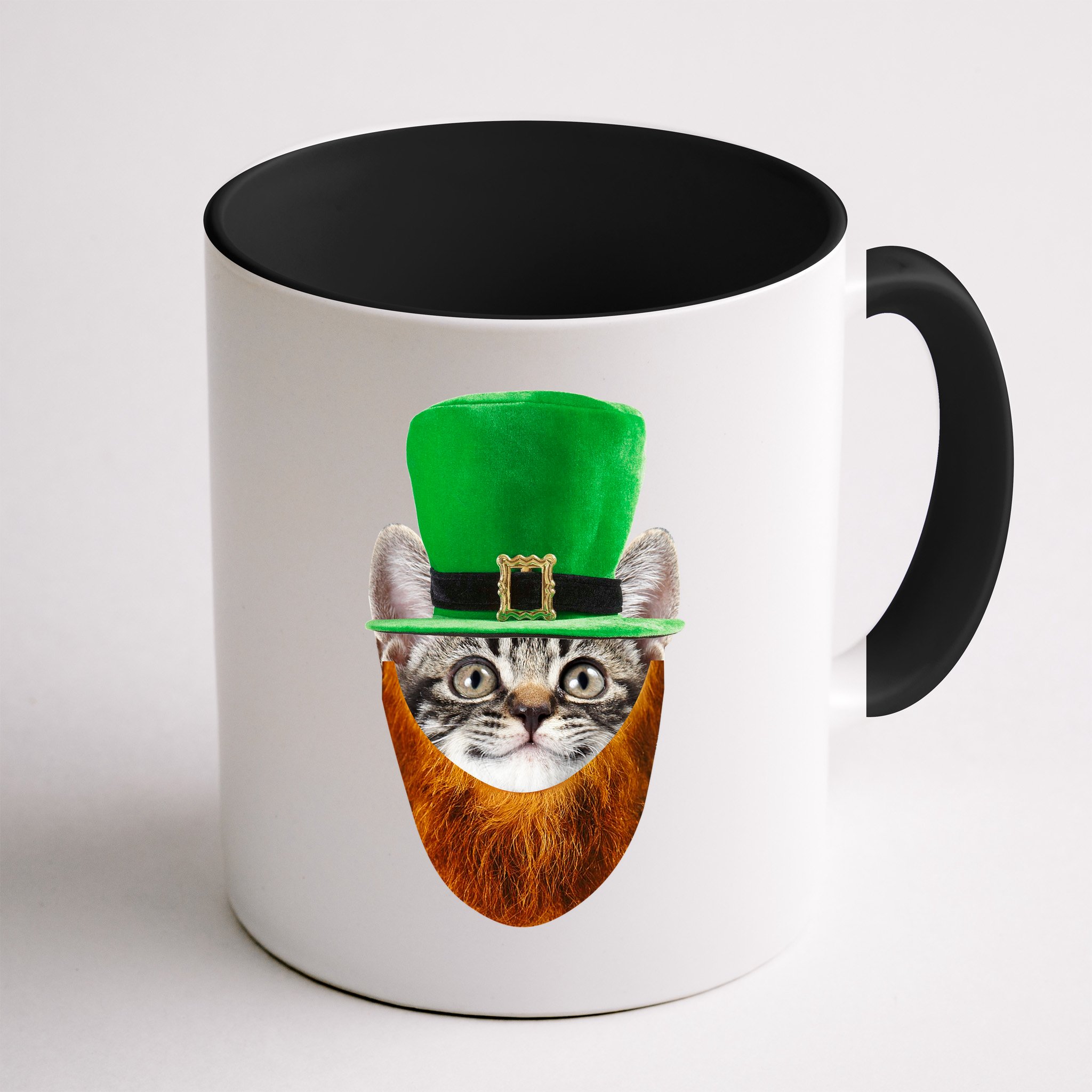 Happy St Catrick's Day Funny Cat Ginger Beard St Patrick's Day Mug