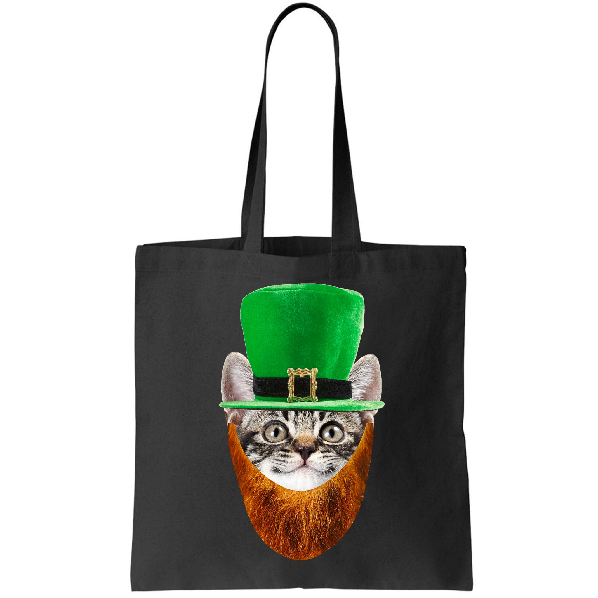 Happy St Catrick's Day Funny Cat Ginger Beard St Patrick's Day Bag