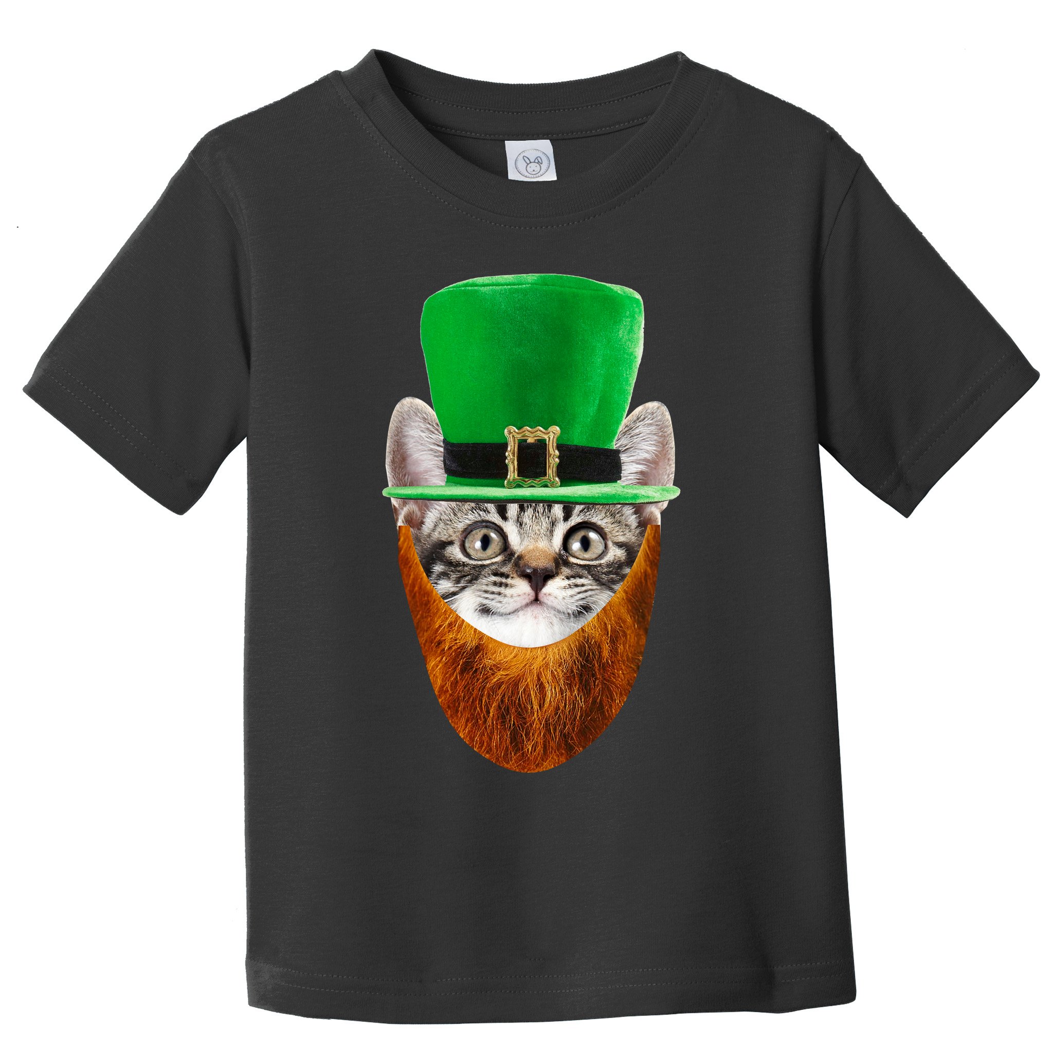 Happy St Catrick's Day Funny Cat Ginger Beard St Patrick's Day Toddler T-Shirt