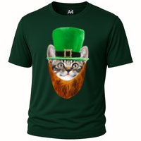Happy St Catrick's Day Funny Cat Ginger Beard St Patrick's Day Performance Shirt