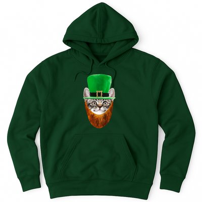 Happy St Catrick's Day Funny Cat Ginger Beard St Patrick's Day Hoodie