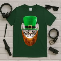 Happy St Catrick's Day Funny Cat Ginger Beard St Patrick's Day T-Shirt