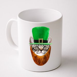 Happy St Catrick's Day Funny Cat Ginger Beard St Patrick's Day Coffee Mug