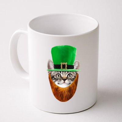 Happy St Catrick's Day Funny Cat Ginger Beard St Patrick's Day Coffee Mug