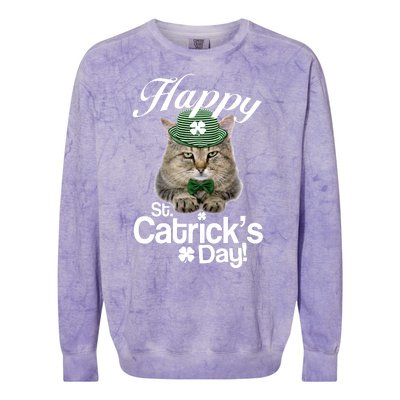 Happy St Catrick's Day Irish Cat Colorblast Crewneck Sweatshirt