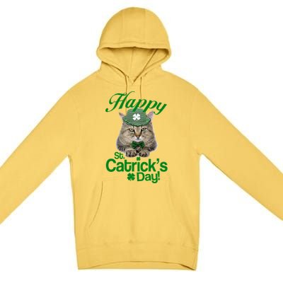 Happy St Catrick's Day Irish Cat Premium Pullover Hoodie