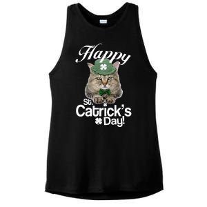 Happy St Catrick's Day Irish Cat Ladies PosiCharge Tri-Blend Wicking Tank