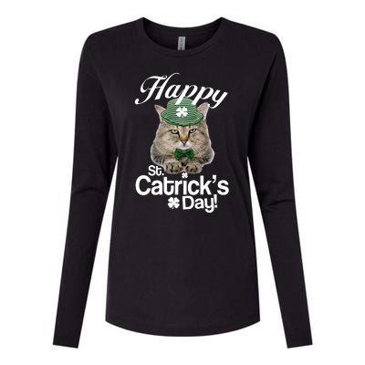 Happy St Catrick's Day Irish Cat Womens Cotton Relaxed Long Sleeve T-Shirt