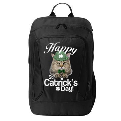 Happy St Catrick's Day Irish Cat City Backpack