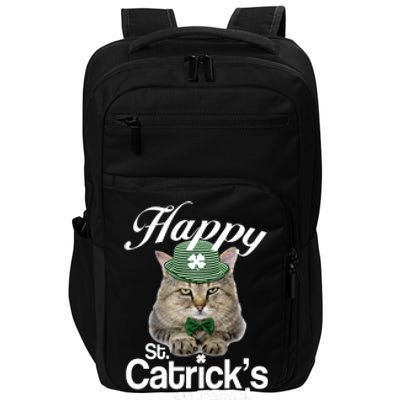 Happy St Catrick's Day Irish Cat Impact Tech Backpack