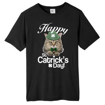 Happy St Catrick's Day Irish Cat Tall Fusion ChromaSoft Performance T-Shirt