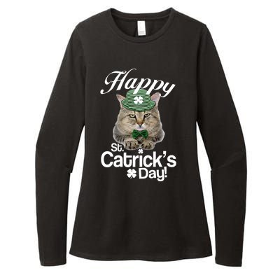 Happy St Catrick's Day Irish Cat Womens CVC Long Sleeve Shirt