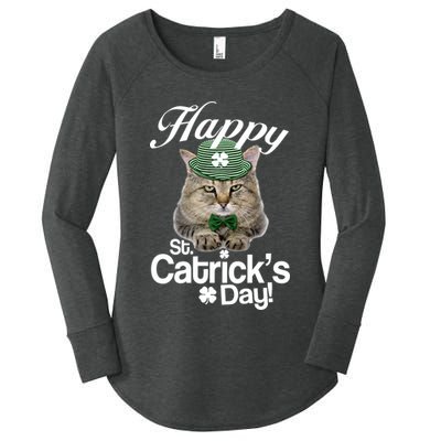 Happy St Catrick's Day Irish Cat Women's Perfect Tri Tunic Long Sleeve Shirt