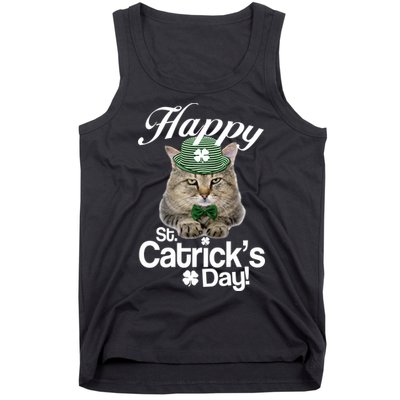 Happy St Catrick's Day Irish Cat Tank Top