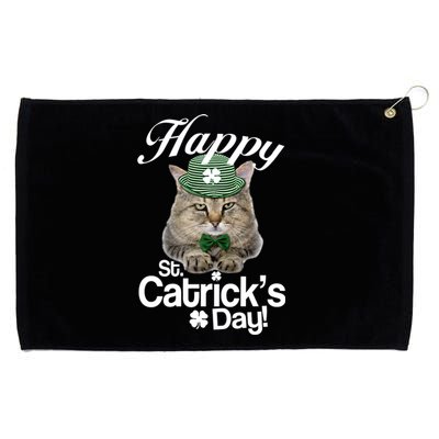 Happy St Catrick's Day Irish Cat Grommeted Golf Towel