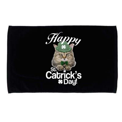 Happy St Catrick's Day Irish Cat Microfiber Hand Towel