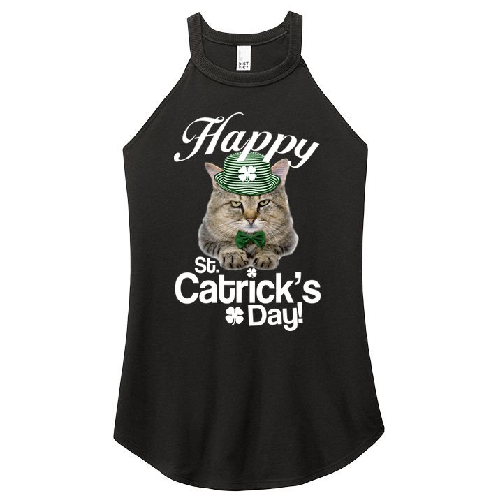 Happy St Catrick's Day Irish Cat Women's Perfect Tri Rocker Tank