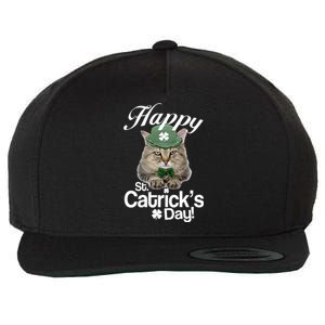 Happy St Catrick's Day Irish Cat Wool Snapback Cap