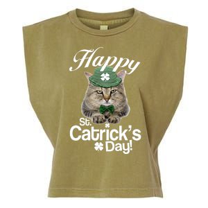 Happy St Catrick's Day Irish Cat Garment-Dyed Women's Muscle Tee