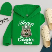 Happy St Catrick's Day Irish Cat Hoodie