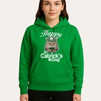 Happy St Catrick's Day Irish Cat Hoodie