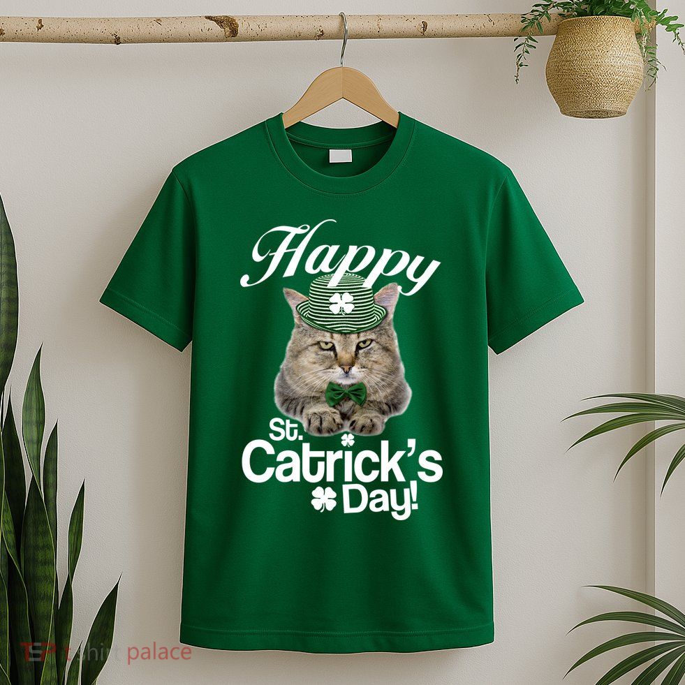 Happy St Catrick's Day Irish Cat T-Shirt