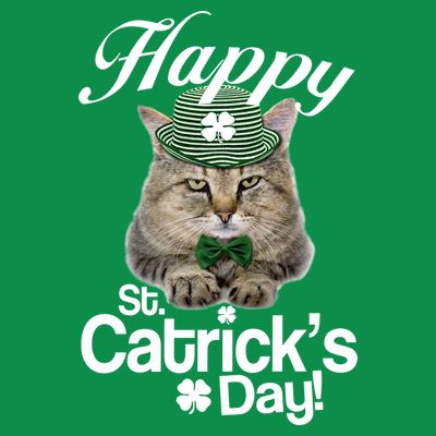 Happy St Catrick's Day Irish Cat T-Shirt