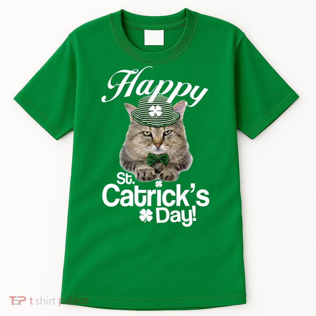 Happy St Catrick's Day Irish Cat Tall T-Shirt