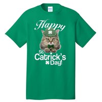 Happy St Catrick's Day Irish Cat Tall T-Shirt