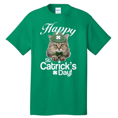 Happy St Catrick's Day Irish Cat Tall T-Shirt