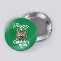 Happy St Catrick's Day Irish Cat Button