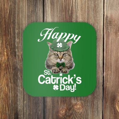 Happy St Catrick's Day Irish Cat Coaster