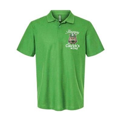 Happy St Catrick's Day Irish Cat Softstyle Adult Sport Polo