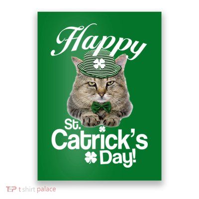 Happy St Catrick's Day Irish Cat Poster