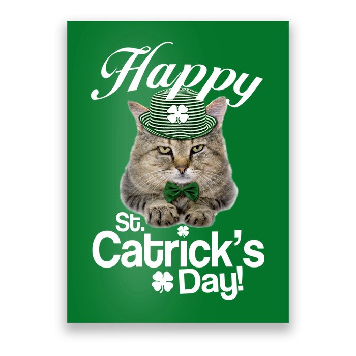 Happy St Catrick's Day Irish Cat Poster