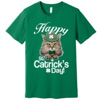 Happy St Catrick's Day Irish Cat Premium T-Shirt