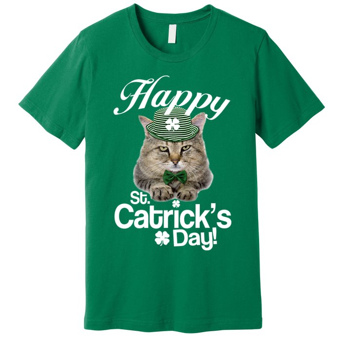 Happy St Catrick's Day Irish Cat Premium T-Shirt