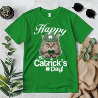 Happy St Catrick's Day Irish Cat Premium T-Shirt