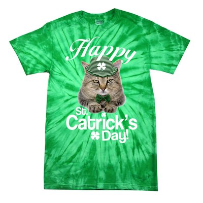 Happy St Catrick's Day Irish Cat Tie-Dye T-Shirt