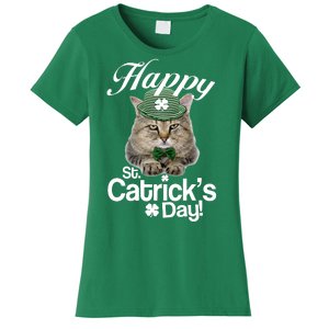 Happy St Catrick's Day Irish Cat Women's T-Shirt