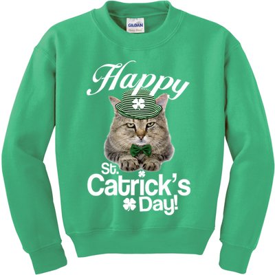 Happy St Catrick's Day Irish Cat Kids Sweatshirt