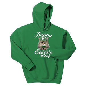 Happy St Catrick's Day Irish Cat Kids Hoodie