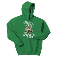 Happy St Catrick's Day Irish Cat Kids Hoodie