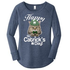 Happy St Catrick's Day Irish Cat Women's Perfect Tri Tunic Long Sleeve Shirt